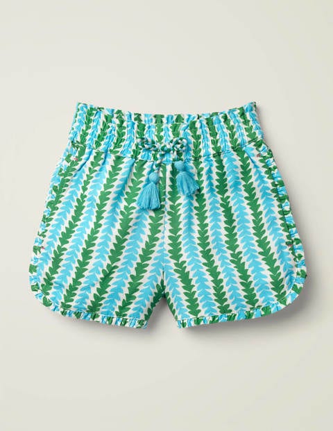 Frill Detail Shorts - Corsica Blue Petal Arrow Frill Detail Shorts - Corsica Blue Petal Arrow