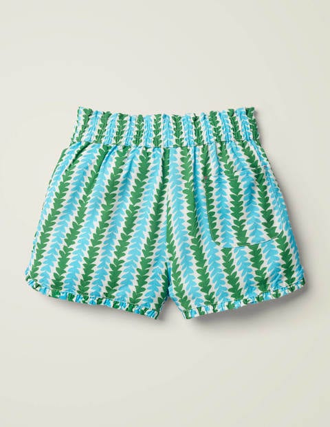 Frill Detail Shorts - Corsica Blue Petal Arrow Frill Detail Shorts - Corsica Blue Petal Arrow