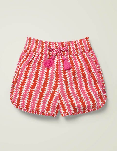 Frill Detail Shorts - Camelia Pink Petal Arrow Frill Detail Shorts - Camelia Pink Petal Arrow