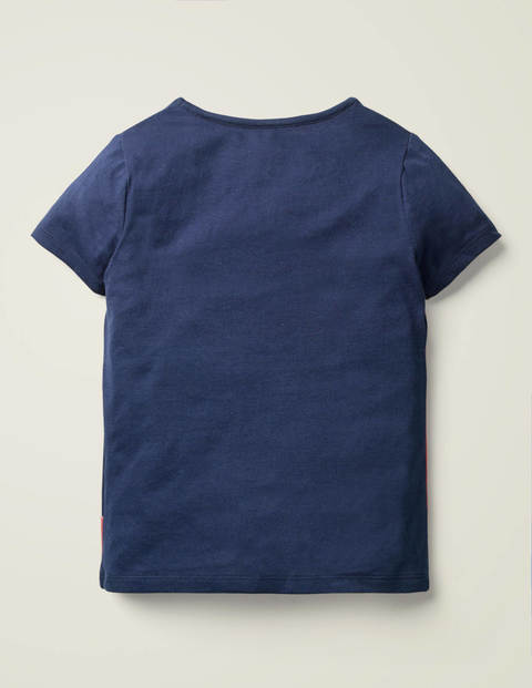 Action Appliqué T-shirt - College Navy Surfing Action Appliqué T-shirt - College Navy Surfing