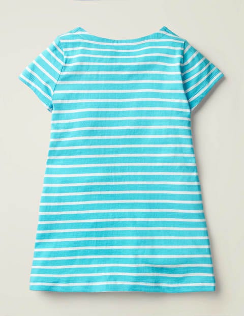 Stripy Appliqué Pocket Tunic - Corsica Blue/White Ice Creams Stripy Appliqué Pocket Tunic - Corsica Blue/White Ice Creams