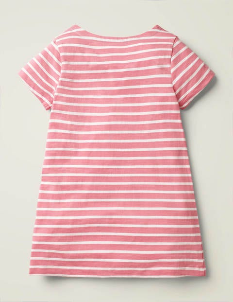 Stripy Appliqué Pocket Tunic - Pink Lemonade/White Watermelon Stripy Appliqué Pocket Tunic - Pink Lemonade/White Watermelon