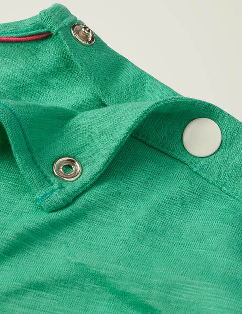 Button Detail Logo T-shirt - Asparagus Green Panda Button Detail Logo T-shirt - Asparagus Green Panda