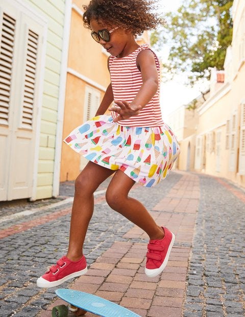 Hotchpotch Bow Jersey Dress - Multi Ice Creams Hotchpotch Bow Jersey Dress - Multi Ice Creams