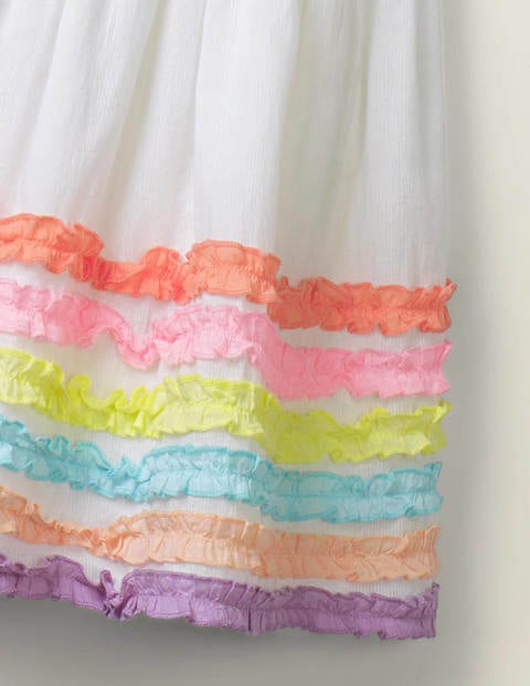 Cross Back Dress - White Rainbow Cross Back Dress - White Rainbow