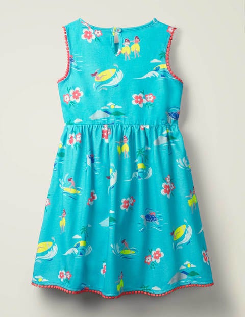Pocket Detail Jersey Dress - Corsica Blue Island Adventure Pocket Detail Jersey Dress - Corsica Blue Island Adventure