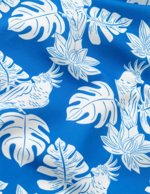 Fun Tassel Swimsuit - Blue Oasis Parakeet Palm Fun Tassel Swimsuit - Blue Oasis Parakeet Palm