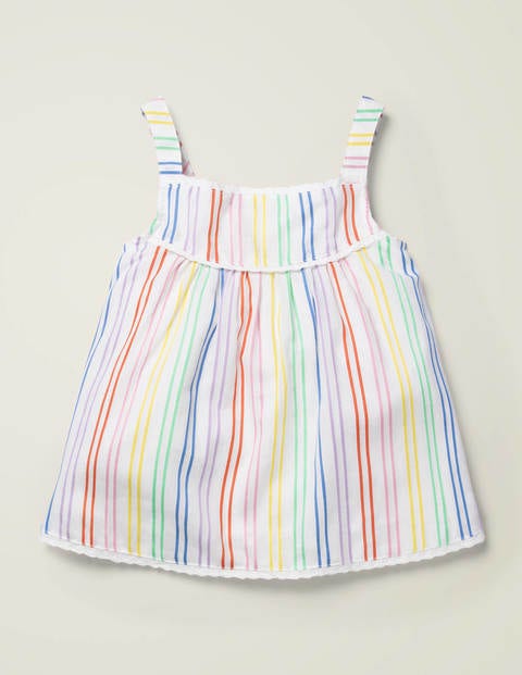 Rainbow Stripe Woven Top - Multi Stripe Rainbow Stripe Woven Top - Multi Stripe