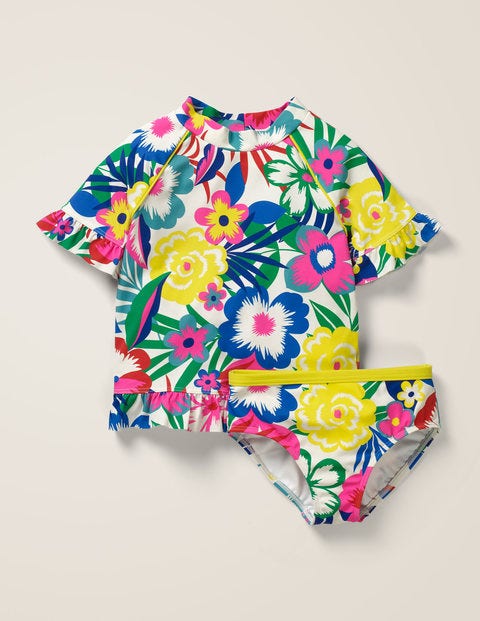 Frilly Rash Vest Set - Multi Tropical Bloom Frilly Rash Vest Set - Multi Tropical Bloom