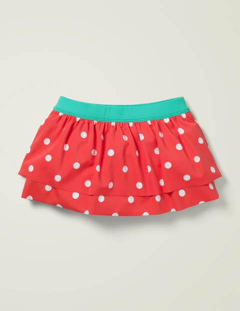 Patterned Swim Skirt - Sunset Red and Ivory Spot Patterned Swim Skirt - Sunset Red and Ivory Spot