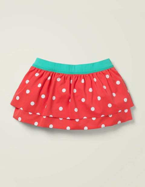 Patterned Swim Skirt - Sunset Red and Ivory Spot Patterned Swim Skirt - Sunset Red and Ivory Spot