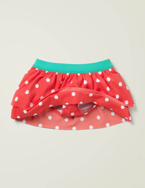 Patterned Swim Skirt - Sunset Red and Ivory Spot Patterned Swim Skirt - Sunset Red and Ivory Spot