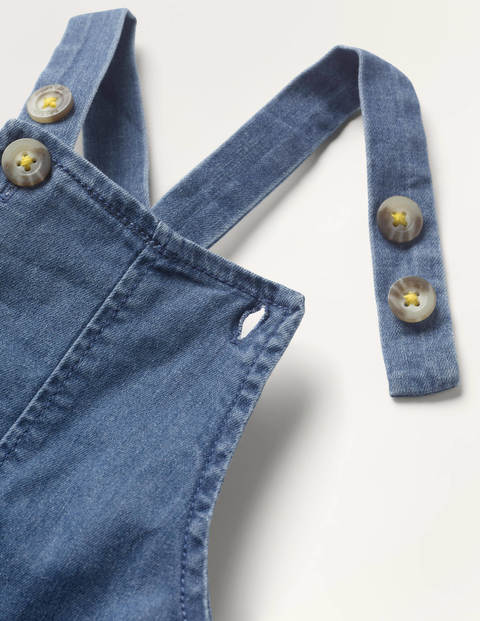 Salopette courte tissée - Chambray moyen Salopette courte tissée - Chambray moyen