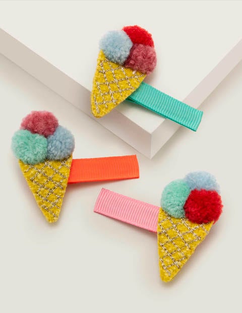 3 Pack Hair Clips - Multi Ice Creams 3 Pack Hair Clips - Multi Ice Creams