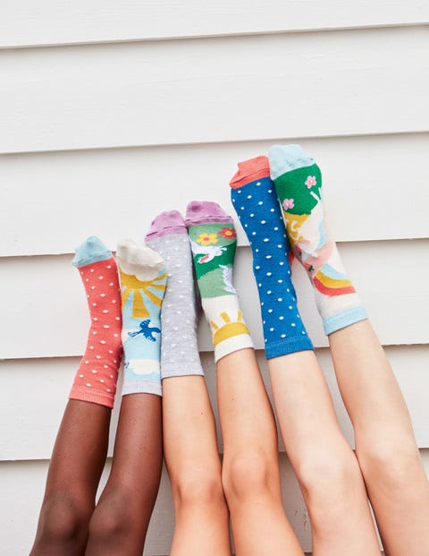 Box Mit Socken Im 7Er-Pack - Bunt, Szenen Box Mit Socken Im 7Er-Pack - Bunt, Szenen