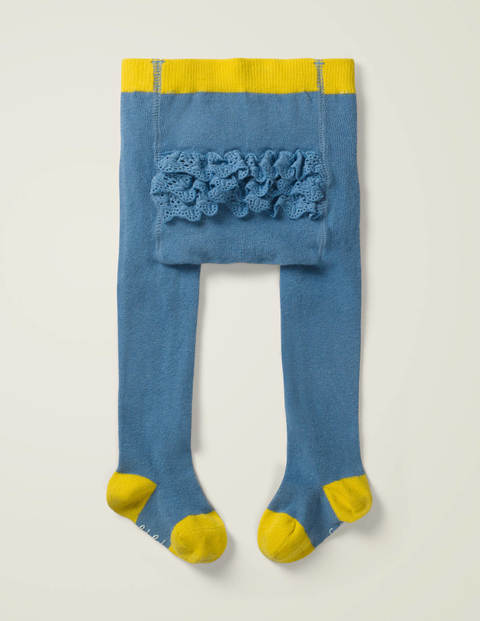 Strumpfhose Mit Rüschen - Meerblau Strumpfhose Mit Rüschen - Meerblau