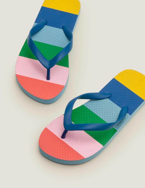 Printed Flip Flops - Multi Rainbow Printed Flip Flops - Multi Rainbow