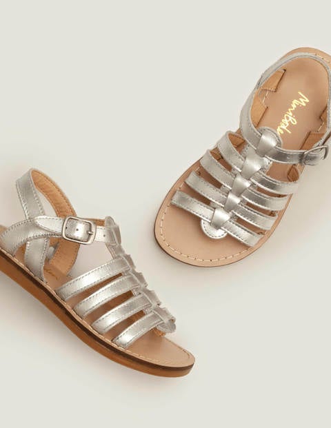 silver glitter gladiator sandals