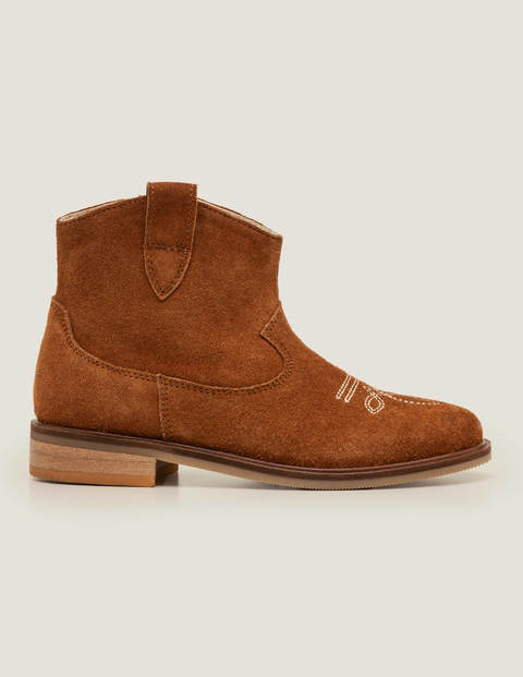 Bottines western en cuir - Fauve Bottines western en cuir - Fauve