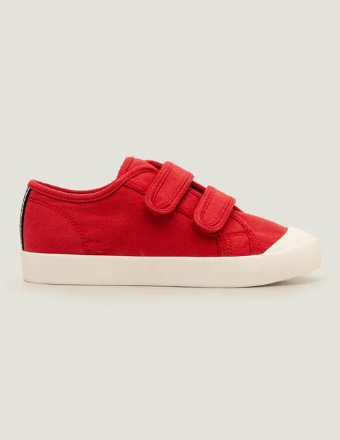 Chaussures en toile à double bride - Rouge tomate cerise Chaussures en toile à double bride - Rouge tomate cerise