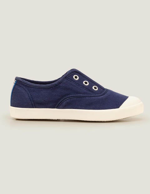 Laceless Canvas Pull-ons - College Navy Laceless Canvas Pull-ons - College Navy