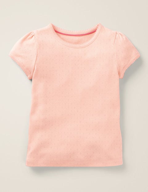 Short-sleeved Pointelle Top - Provence Dusty Pink Short-sleeved Pointelle Top - Provence Dusty Pink