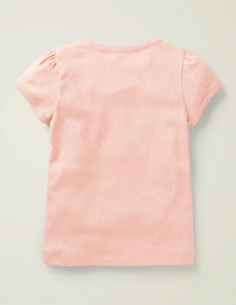 Short-sleeved Pointelle Top - Provence Dusty Pink Short-sleeved Pointelle Top - Provence Dusty Pink