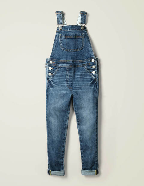 Skinny Fit Overalls - Mid Vintage Denim Skinny Fit Overalls - Mid Vintage Denim