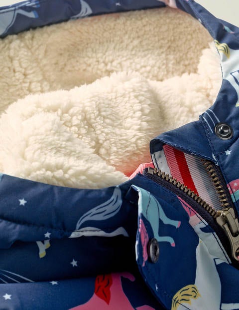 Sherpa-Lined Anorak - College Navy Unicorns Sherpa-Lined Anorak - College Navy Unicorns