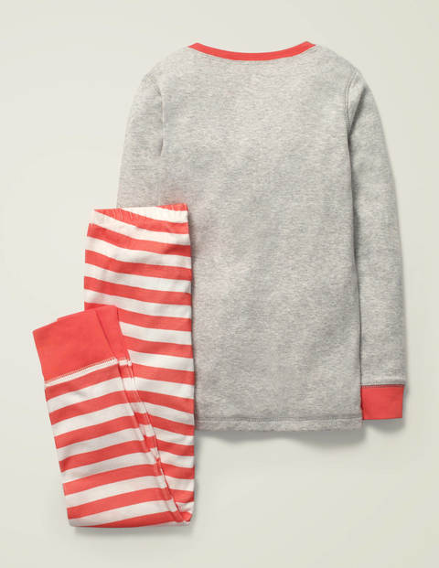 Cosy Long John Pyjamas - Ivory/Peach Melba Pink Cosy Long John Pyjamas - Ivory/Peach Melba Pink
