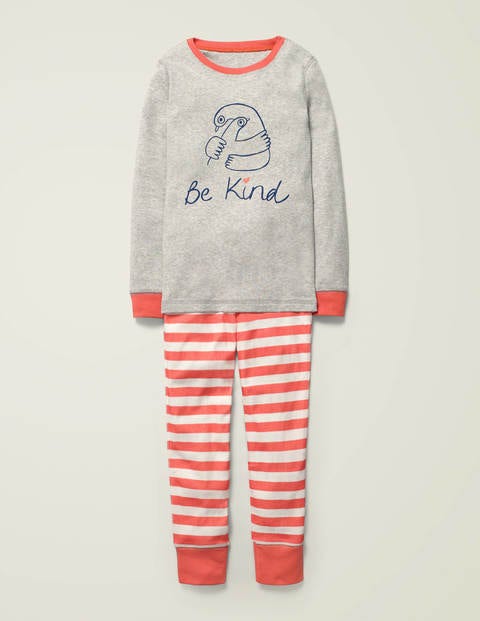 Cosy Long John Pyjamas - Ivory/Peach Melba Pink Cosy Long John Pyjamas - Ivory/Peach Melba Pink
