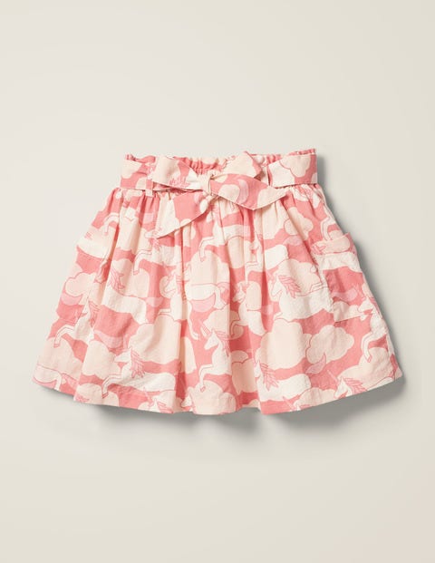 Tie-waist Printed Skirt - Boto Pink Unicorn Sky Tie-waist Printed Skirt - Boto Pink Unicorn Sky