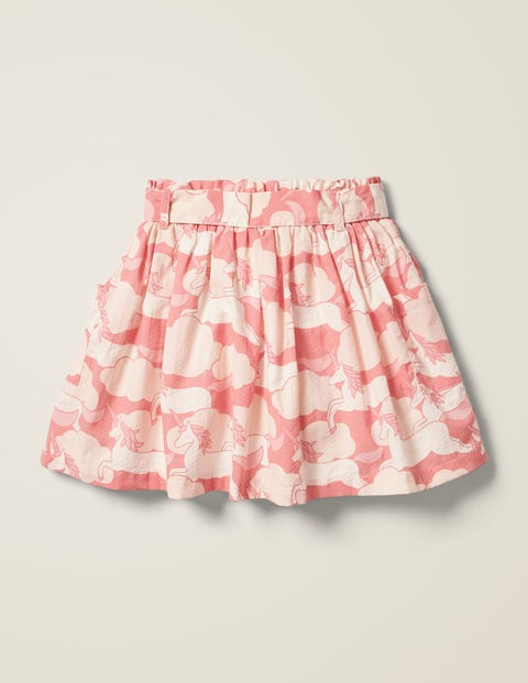 Tie-waist Printed Skirt - Boto Pink Unicorn Sky Tie-waist Printed Skirt - Boto Pink Unicorn Sky
