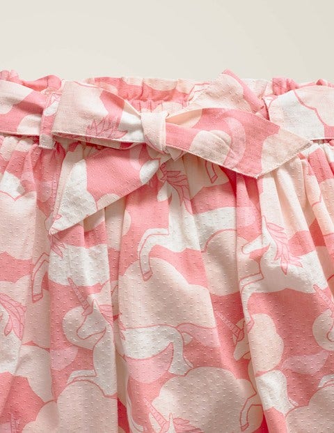 Tie-waist Printed Skirt - Boto Pink Unicorn Sky Tie-waist Printed Skirt - Boto Pink Unicorn Sky