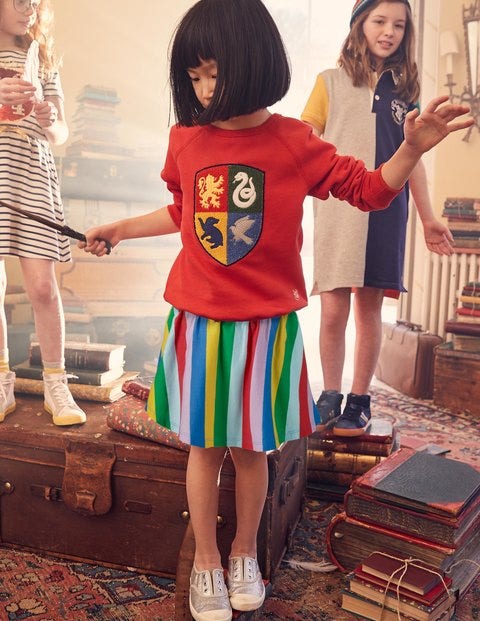 Jersey Skort - Multi Rainbow Stripe Jersey Skort - Multi Rainbow Stripe