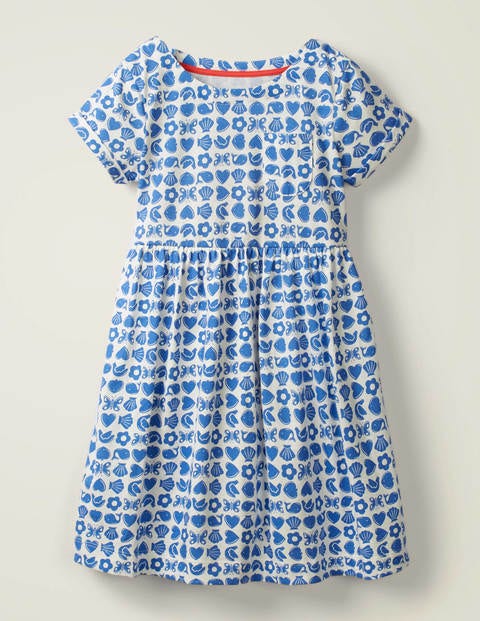 Fun Jersey Dress - Sky Blue Maritime Geo Fun Jersey Dress - Sky Blue Maritime Geo