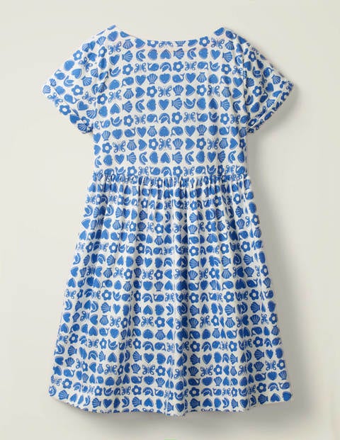 Fun Jersey Dress - Sky Blue Maritime Geo Fun Jersey Dress - Sky Blue Maritime Geo