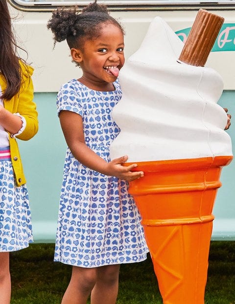 Fun Jersey Dress - Sky Blue Maritime Geo Fun Jersey Dress - Sky Blue Maritime Geo