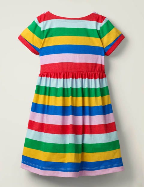 Witziges Jerseykleid - Bunt/Regenbogen, Gestreift Witziges Jerseykleid - Bunt/Regenbogen, Gestreift