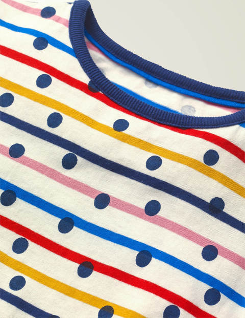 Stripy Jersey Dress - Rainbow Stripe/Navy Spot Stripy Jersey Dress - Rainbow Stripe/Navy Spot
