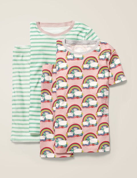 2 Pyjamas Courts - Mouton arc-en-ciel rose Provence 2 Pyjamas Courts - Mouton arc-en-ciel rose Provence