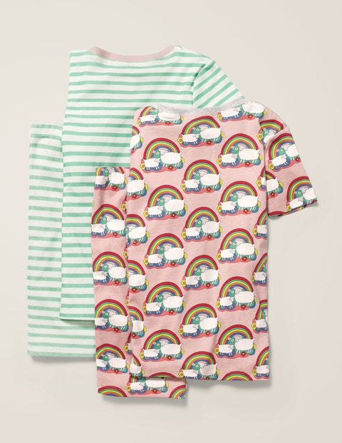 2 Pyjamas Courts - Mouton arc-en-ciel rose Provence 2 Pyjamas Courts - Mouton arc-en-ciel rose Provence