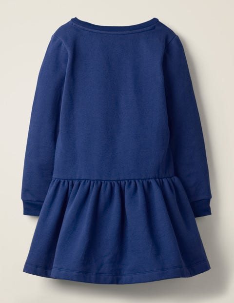 Robe Cosy À Appliqué - Bleu marine universitaire Robe Cosy À Appliqué - Bleu marine universitaire