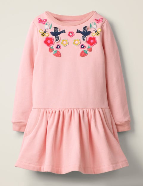 Cosy Appliqué Dress - Boto Pink Marl Cosy Appliqué Dress - Boto Pink Marl