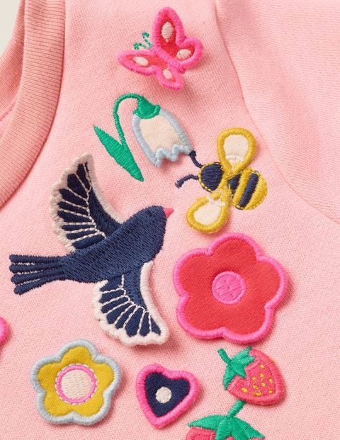 Cosy Appliqué Dress - Boto Pink Marl Cosy Appliqué Dress - Boto Pink Marl