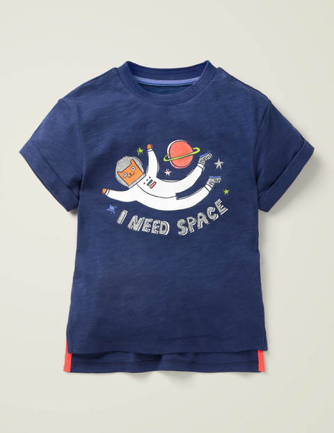 Fun Logo T-Shirt - College Navy Space Cat Fun Logo T-Shirt - College Navy Space Cat