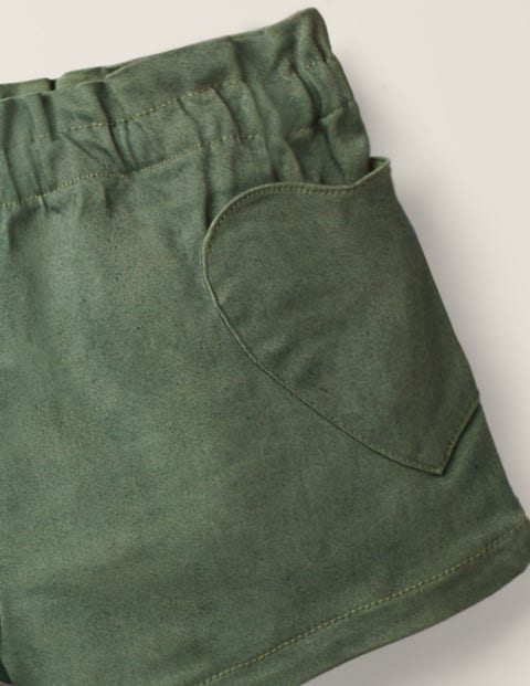 Heart Pocket Shorts - Herb Green Heart Pocket Shorts - Herb Green