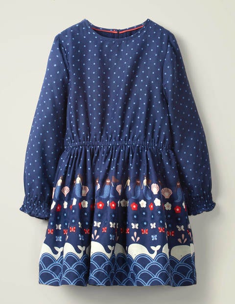 Maritime Printed Dress - College Navy Mermaid Maritime Printed Dress - College Navy Mermaid