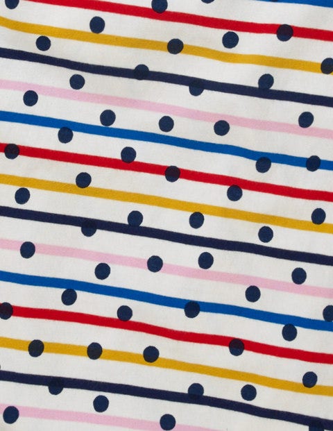 Alltagstaugliches Bretonshirt - Regenbogenstreifen/Navy, Getupft Alltagstaugliches Bretonshirt - Regenbogenstreifen/Navy, Getupft