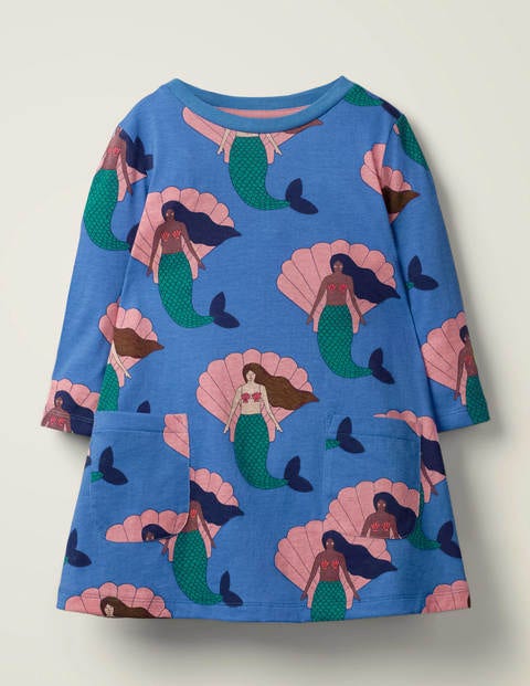 Printed Tunic - Sky Blue Mermaid Friends Printed Tunic - Sky Blue Mermaid Friends